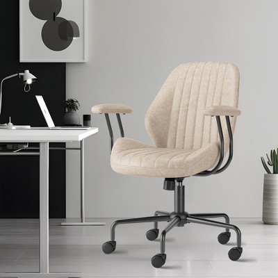 XIZZI Home Office Desk Chairs Computer Office Chair, Modern Ergonomic High Back Suede Fabric Office Chair for Executive or Home Office