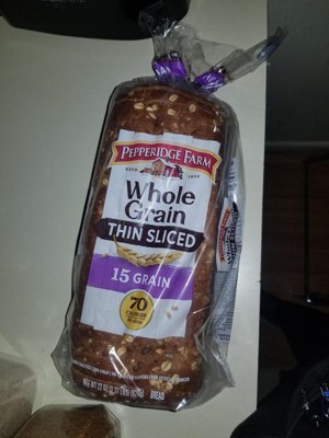 Pepperidge Farm Whole Grain Thin Sliced 100% While Wheat Bread - 22oz ...