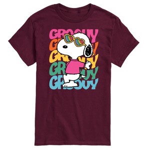 Men's - Peanuts - Groovy Stacked Short Sleeve Graphic T-Shirt - 1 of 4