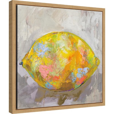 Colorful Abstract Lemon Canvas Wall Art Print