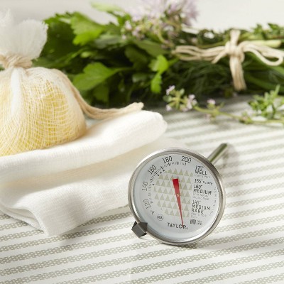 Taylor 3pc Roast Set: Leave-in Meat Thermometer, Cotton Twine, Natural Cheesecloth