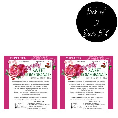 Tea n More Sweet Pomegranate Sencha Green Tea - Pack of 2