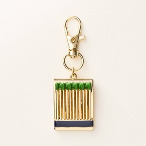 Matches Bag Charm Keychain - kate spade new york x Target Gold/Green/Black - 1 of 4