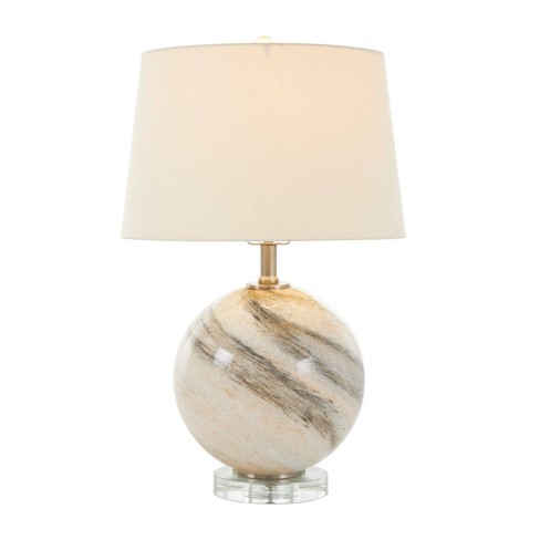 Hammered Brass Jar Table Lamp with Wooden Base - Just Shades