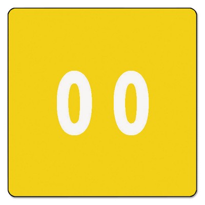 Smead Single Digit End Tab Labels Number 0 White 250/Roll 67420