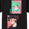 Down To Earth Character Panels Confused Kade Adult Black Crew Neck Short Sleeve T-shirt-Large - 2 of 4