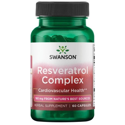 Swanson Resveratrol Complex 180 mg 60 Capsules.