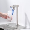 WOWOW 9.2 in. Commercial Deck Mounted High-arc Brass Glass Filler Faucet in Brushed Nickel - 4 of 4