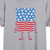 Women's - SpongeBob SquarePants - Silhouette Stars Stripes Oversized Graphic T-Shirt - 2 of 4