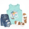 The Juniper Shop Sunset Chaser Waves Youth Tank Top - S - Seafoam - 2 of 4