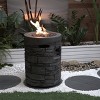 Racxily Diameter 20 Inch Round Outdoor Gas Fire Pit,Contain 2.5kg Lava Stone And Rainproof Cover, Suitable for Outdoor Garden - 3 of 4