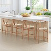Lirago Solid Wood Bar Stool - No Assembly, 350LBS Capacity, Mid-Century Beige - 2 of 4