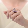 Guili Sterling Silver Rose Gold-Plated Butterfly Ring with Multi-Color Cubic Zirconia for a Vibrant, Timeless Look. Sizes 5-10. - 3 of 3