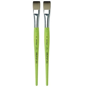 da Vinci FIT Synthetics Student Brush, Synthetic, Acrylic & Tempera, Flat, Series 374, Size 24, Pack of 2 - 1 of 3