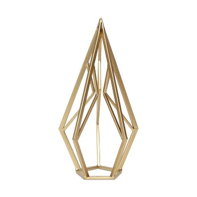 Cheung's Vitera Diamond Themed Gold Metal Decor Large