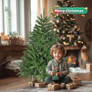 Artificial Christmas Tree, Premium Hinged Spruce Tree with Metal Stand - 1 of 4