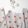 Bacati - Stars Orange Ikat Muslin 100 percent Cotton Universal Baby US Standard Crib or Toddler Bed Fitted Sheet - 2 of 4