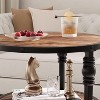 Round End Table, Small Accent Table with 3 Tier Storage Shelves, Farmhouse Wood Side Table, Metal Frame Industrial Night Stand for Living Room - 4 of 4