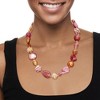 Ross-Simons Italian Pink and Gold Murano Glass Bead Necklace in 18kt Gold Over Sterling - 2 of 4