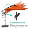 HYLEORY Beeram 96" x 96" Cantilever Umbrella with Counterweight - 2 of 4