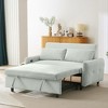 57"W Pull-out Sleeper Sofa Bed, Convertible Loveseat Sofa Couch with Two Throw Pillows and USB Ports -ModernLuxe - 2 of 4