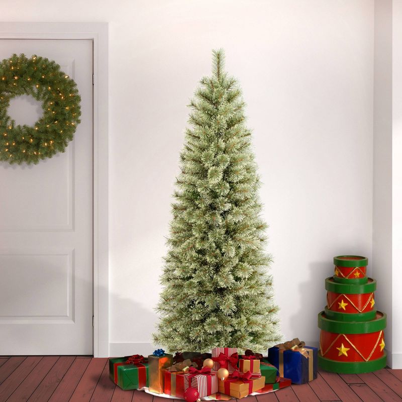 National Tree Company First Traditions Unlit Slim Arcadia Cashmere Pine Hinged Artificial Christmas Tree, 3 of 5