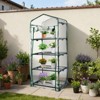Aoodor 27x19x63 Inch 4 Tier Upgrade Greenhouse with Protective PE/PVC Base for Tidier and Cleaner Indoor Outdoor Gardening - 2 of 4