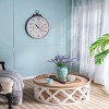 GlasFlength Wall Clocks Retro Oval Traditional Timeless Design Elegant Simple Practical Decor for Living Spaces, Ivory, Beige, 17.7"*1.2"*29" - 2 of 4