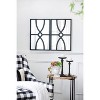 Wooakway 24"H × 16"W 2-Piece Wood Accent Wall Mirrors Distressed Window Pane Mirrors for Living Room Entryway Bedroom Black - 2 of 4