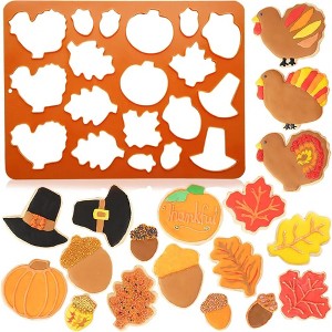 Thanksgiving Cookie Cutter - Easy, Fast & innovative Baking Essential - From Dough to Oven in 5 Minutes (No Chilling Required)- 19 Fall Holiday Molds - 1 of 4