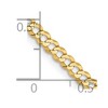 Black Bow Jewelry 3mm 14K Yellow Gold Solid Lightweight Flat Curb Chain Necklace - 4 of 4