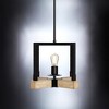 Urban Ambiance Luxury Modern Farmhouse Pendant,  11''H x 11''W,  Matte Black & White Ash Finish, UFS2003 - 4 of 4