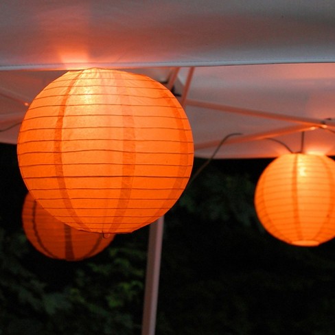 lanterns string electric paper orange lumabase 10ct light target lights