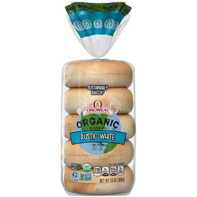 Oroweat Organic Rustic White Bagels - 13oz/5ct