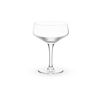 Viski Angled Crystal Coupe Cocktail Glasses Set of 2