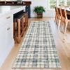 Coucheta Runner Rug for Kitchen Non Slip Bathroom Rugs Indoor Plaid Area Rug for Entryway Stain Resistant Area Rug for Hallway - 3 of 4