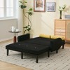 ORRD Ivory corduroy love seat soaf livingroom day bed recliner with storage pocket USB charger - 2 of 4