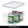 iDesign Pantry Bin with Lid for Kitchen, Set of 3, Clear/Purple - 4 of 4