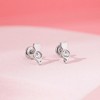 Girls' CZ Kitty Friend Hoop Sterling Silver Earrings - In Season Jewelry - 4 of 4