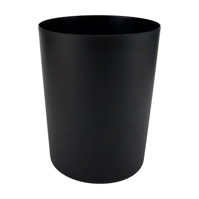 LunaLulinlk Black Matte 5 Gallon Trash Can, Plastic Office Trash Can