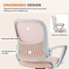 NicBex Adjustable Height Home Office Mesh Chairs with Fixed Armrest and Universal Wheels for Work Study - 4 of 4