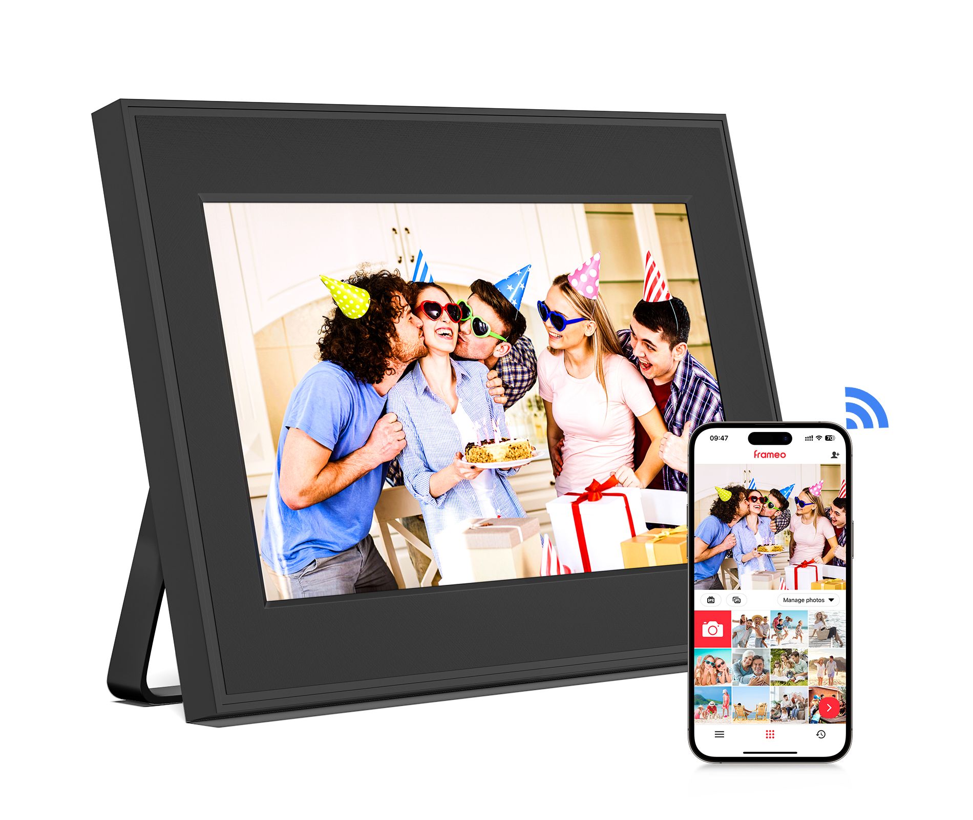 SUGIFT 10.1" Digital Picture Frame, Touch Screen Digital Photo Frame with Easy Setup, Photo Gifts for Parents and Grandparents