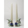 Kevins Gift Shoppe Ceramic Hummingbird with Violet Flower Candle Holder - Set of 2 - image 2 of 4