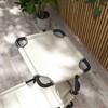 PAGED Folding Chaise Lounge Pool Chairs Adjustable Camping Chair with Canopy Shade Steel Frame and Side Pocket for Porch, Camping, Patio - 3 of 4