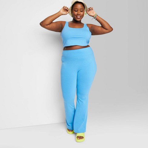 Women's High-waisted Flare Leggings - Wild Fable™ Light Blue Xxl : Target