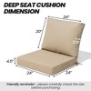 Crestlive Products Outdoor Deep Seat Cushion Set Patio Furniture Cushions with Removable Cover for Chair Sofa Couch - 2 of 4