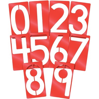Roylco Big Number Stencils, 5 x 9 Inches, set of 10
