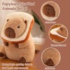 TITQWOP 12'' Cute Capybara Plush Kawaii Soft Capybara Plush Doll Pillow with Bread Capybara Stuffed Aniamls Toys for Kids Adults Birthdays Gift - 4 of 4