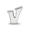 Black Bow Jewelry Sterling Silver Letter V Polished Bead Charm, 10mm - 3 of 4