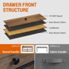 FCH 3 Double Rows of 3 Drawers with Plug Density Board Paste Triamine 140 * 30 * 80cm Wood Grain Brown Entrance Table - 4 of 4